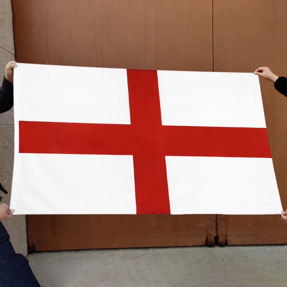 3x5 Ft St George Cross Flag Polyester Red Cross UK England Flag Vivid Color English National Flags Fade Resistant for Decoration