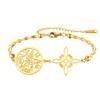 Dawapara Wiccan Women Bracelet Tetragrammaton Witch Knot Double Protection Amulet Pentagram Stainless Steel Jewelry