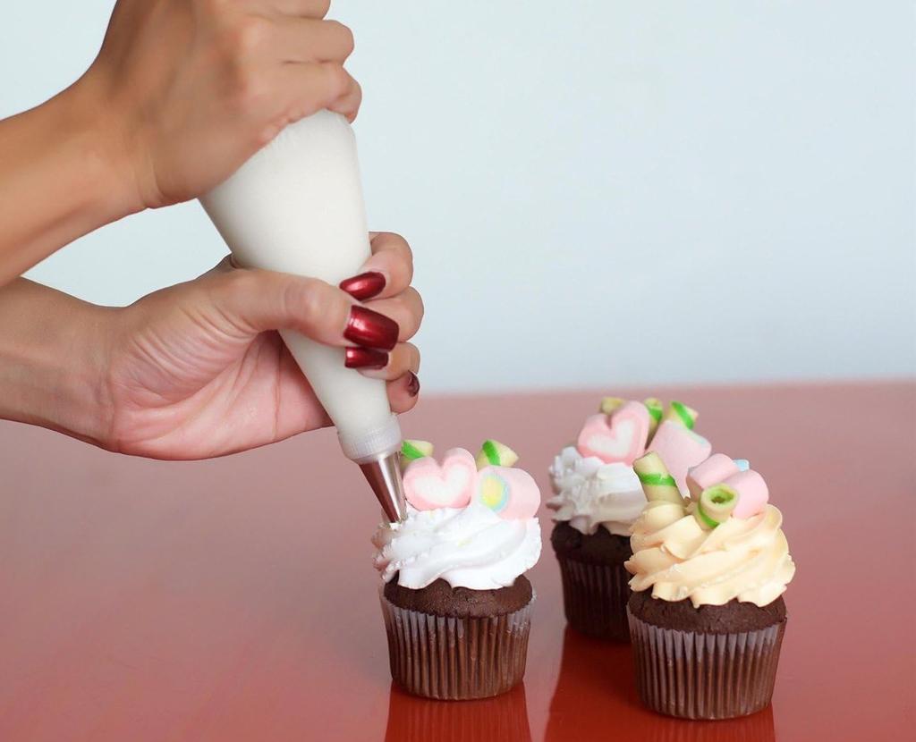 100x PVC disposable piping bag frosting cupcake pastry bag baking tools L size 35x24 cm