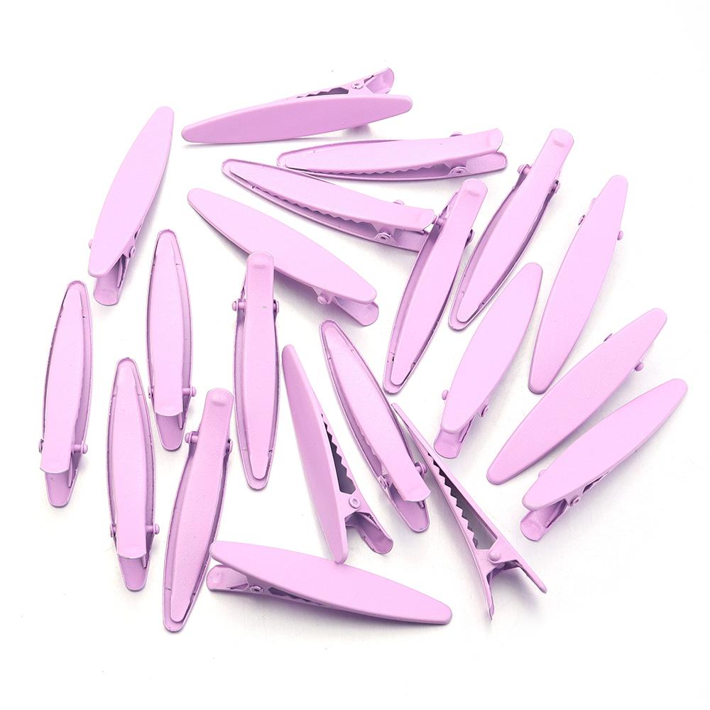 20pcs Metal Hair Clips Colorful 6cm Oval Geometric Hairpin Hair Side Clips Duckbill Clip Barrettes For Women Hair Accessories