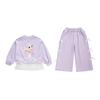 Meng Tang Tang Frühling Spitzenbesatz Hoodie & Hose Set für Mädchen