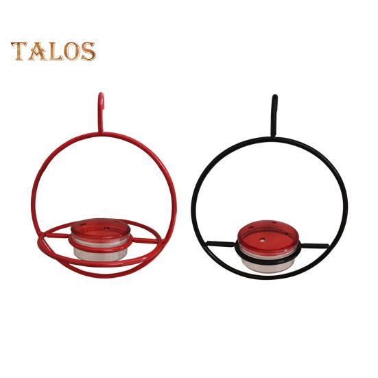 

2 шт. кормушка для колибри, наружная подвесная круглая кормушка для колибри с красной стеклянной чашей и насестом для декора сада, патио, заднего двора 1 Set