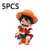 13.5 CM Peripheral Series  Luffy Solon Sanji Qversion Sitting Posture Childrens Model Figurine Toy Gift Collectibles