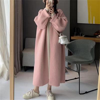 Mid-length Sweater Jacket for Women Retro Lazy Style Loose Autumn and Winter New Knitted Cardigan
