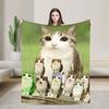 Warm Comfy Blanket Plane Travel Funny Space Planet Kitten Bedding Throws Fashion  Bedspread For Home Decor