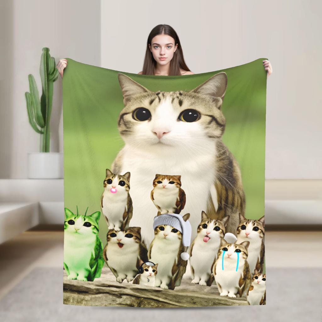 Warm Comfy Blanket Plane Travel Funny Space Planet Kitten Bedding Throws Fashion  Bedspread For Home Decor