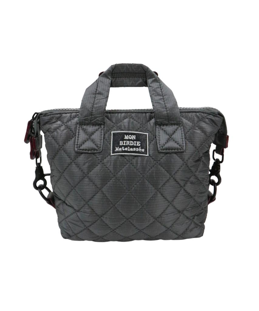 Monbirdie Golf Two-Way Quilted Nylon Bag Grey