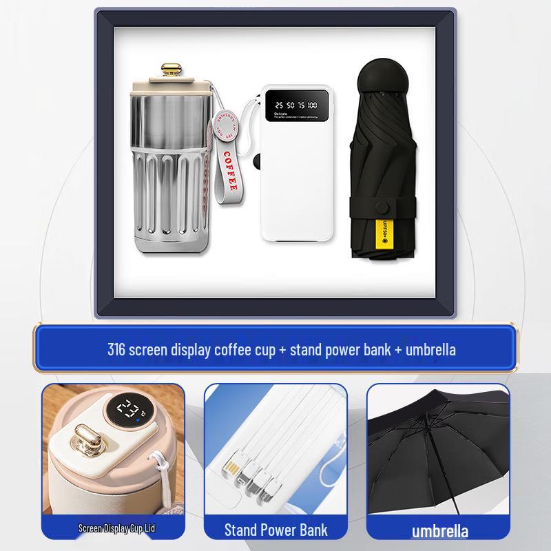 Coffee Cup & Neck Massager Gift Set