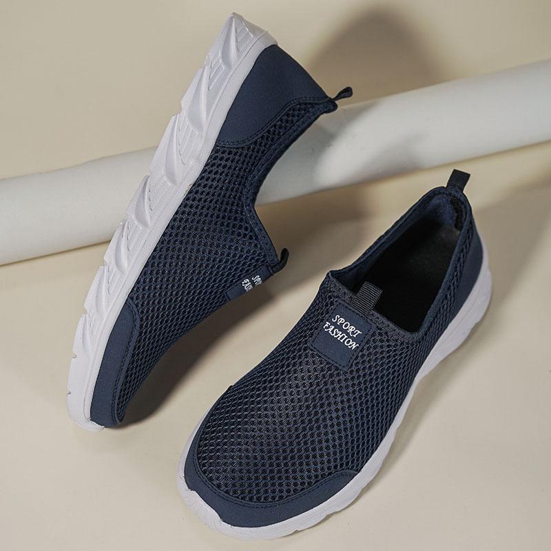 Herren Sommer Mesh Slip-On Leichte Atmungsaktive Outdoor-Wanderschuhe