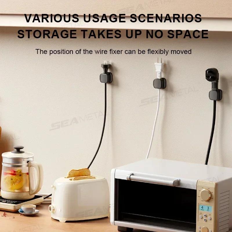 New 1/6/12PCS Magnetic Cable Clips Cable Management Wire Keeper Cable Organizer Under Desk Cable Smooth Adjustable Cord Holder