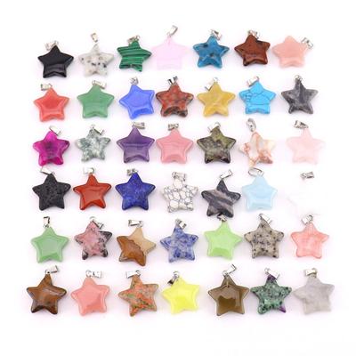 Collar Colgante Estrella de Ágata Roja Estilo Coreano con Cristal Rosa - Regalo de San Valentín