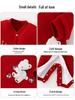 Premium Cotton Red Baby Romper - Thickened for Warmth, Perfect for Newborns in Autumn and Winter.