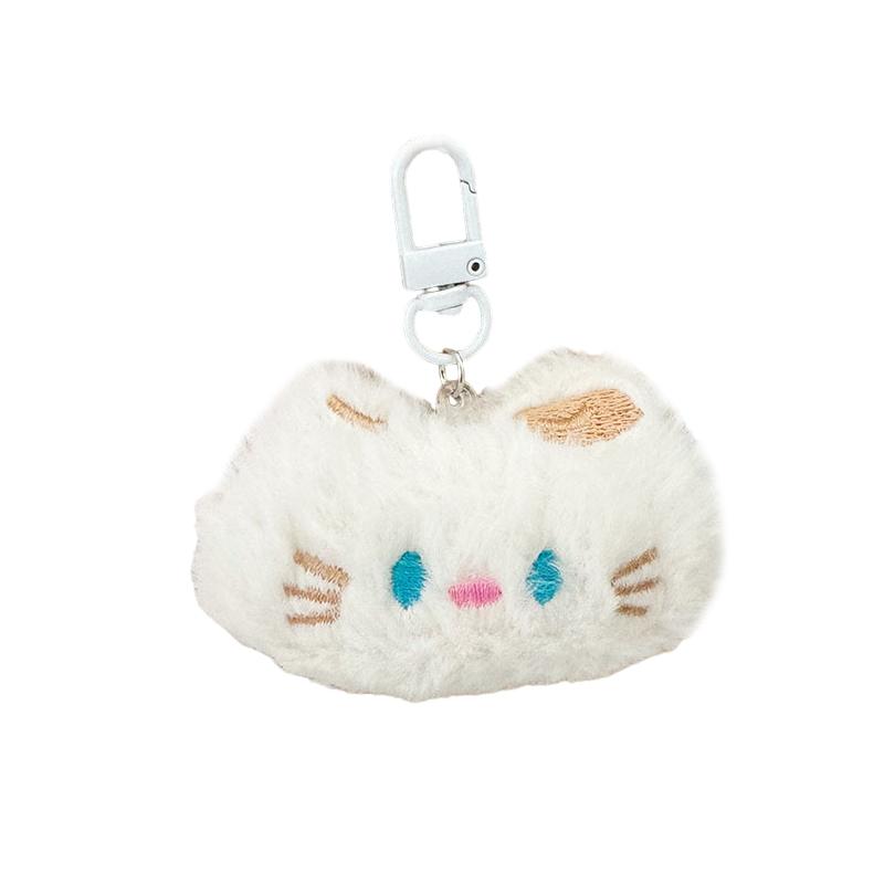 Cute Animal Keychains Cartoon Plush Blue Eyed Cat Keychains Kawaii Plush Doll Keychain Backpack Decoration Accessories Gifts