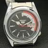VINTAGE REFURBISHED SEIKO 5 AUTOMATIC 6309A JAPAN MENS BLACK WATCH a441082-9 Sk-a441082-1