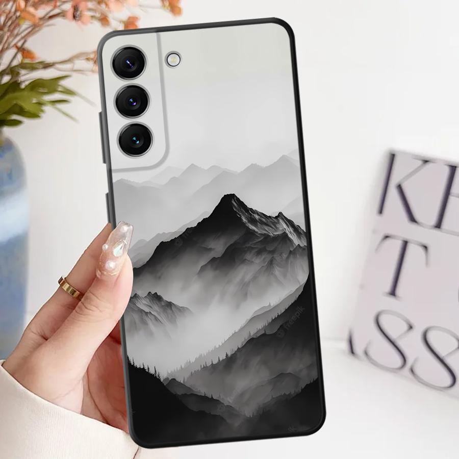 Ink Art Print Japanese Landscape Mountain Case for Samsung Galaxy A73 A51 A32 A22 A24 A55 A41 A53 A35 A23 A25 A71 A52 A36 A26