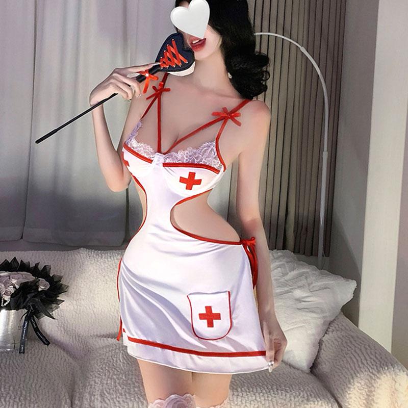 Plus Size Lenceria Sexi Nurse Uniform Erotic Cosplay Uniform Lingerie Set Sexy Costumes Role Play Sexy Outfits