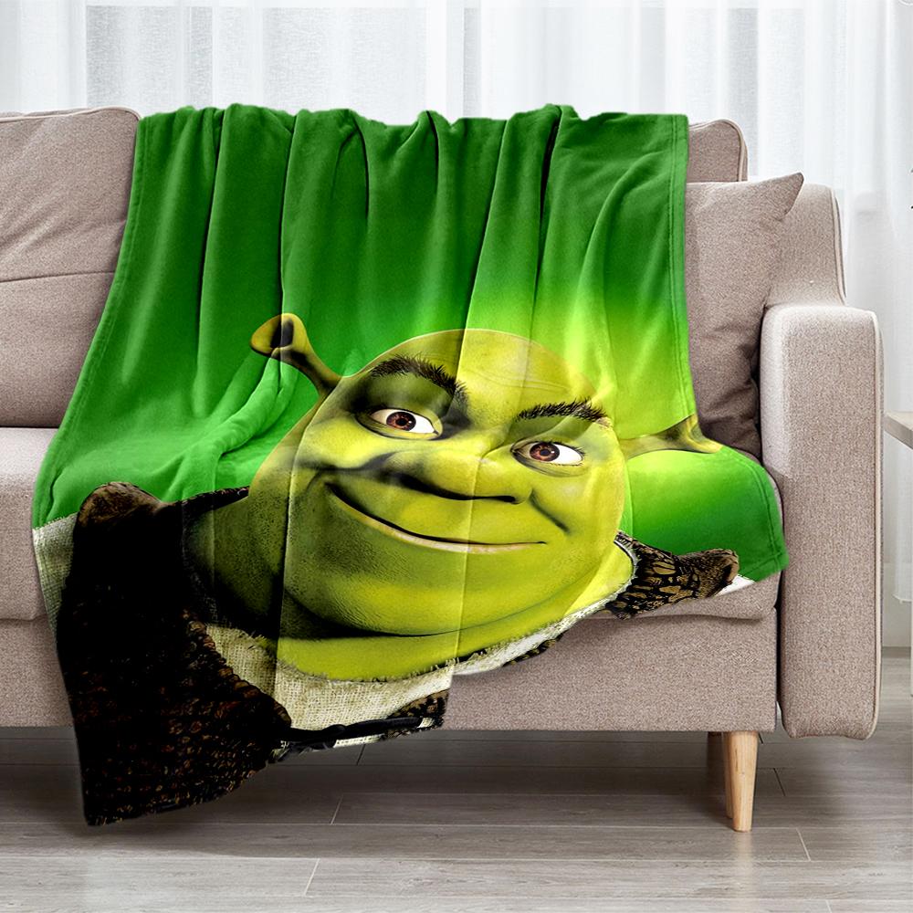 Coperta Stampata a Tema Shrek - Perfetta per Divano, Letto, Viaggio e Uso all'Aperto | Lavabile in Lavatrice, Accogliente e Durevole.