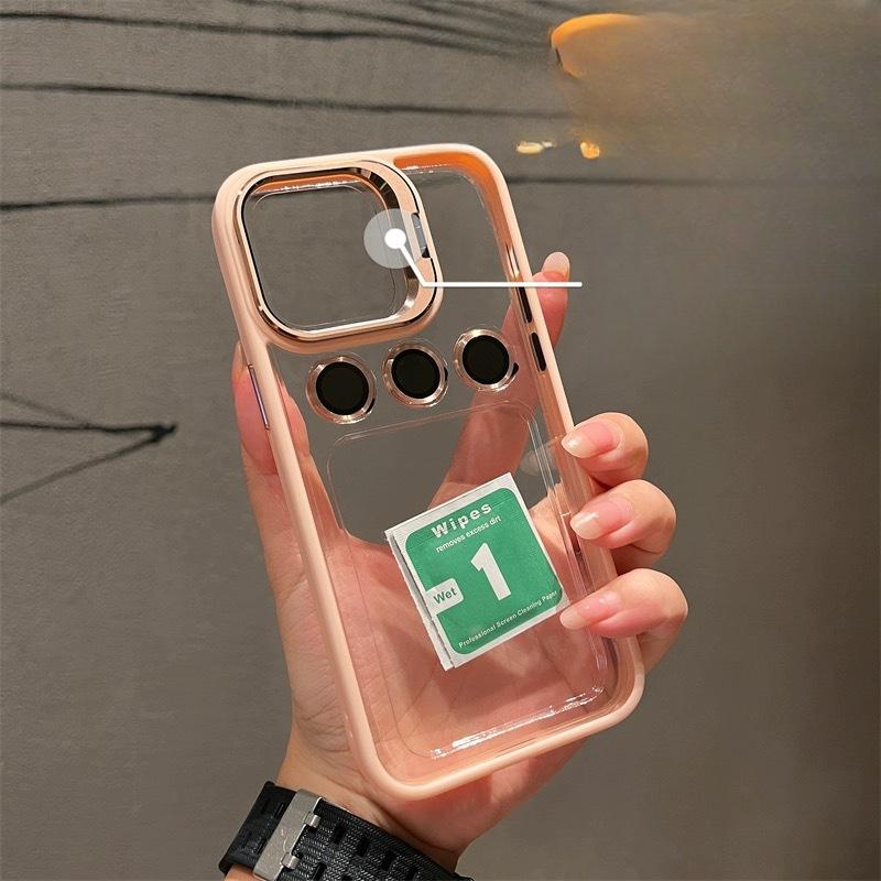 

Металлический полый кронштейн для линз iPhone 16 Высокопрозрачный чехол для мобильного телефона Подходит для Apple 14 Вращающийся кронштейн для линз Куртка iPhone 11