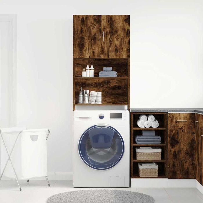 Washing Machine Cabinet Smoked Oak Engineered Wood