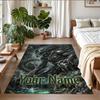 Crystal Velvet Rug Custom Name Text, Soft Non Slip Floor Mat Home DecorAlien Xenomorph