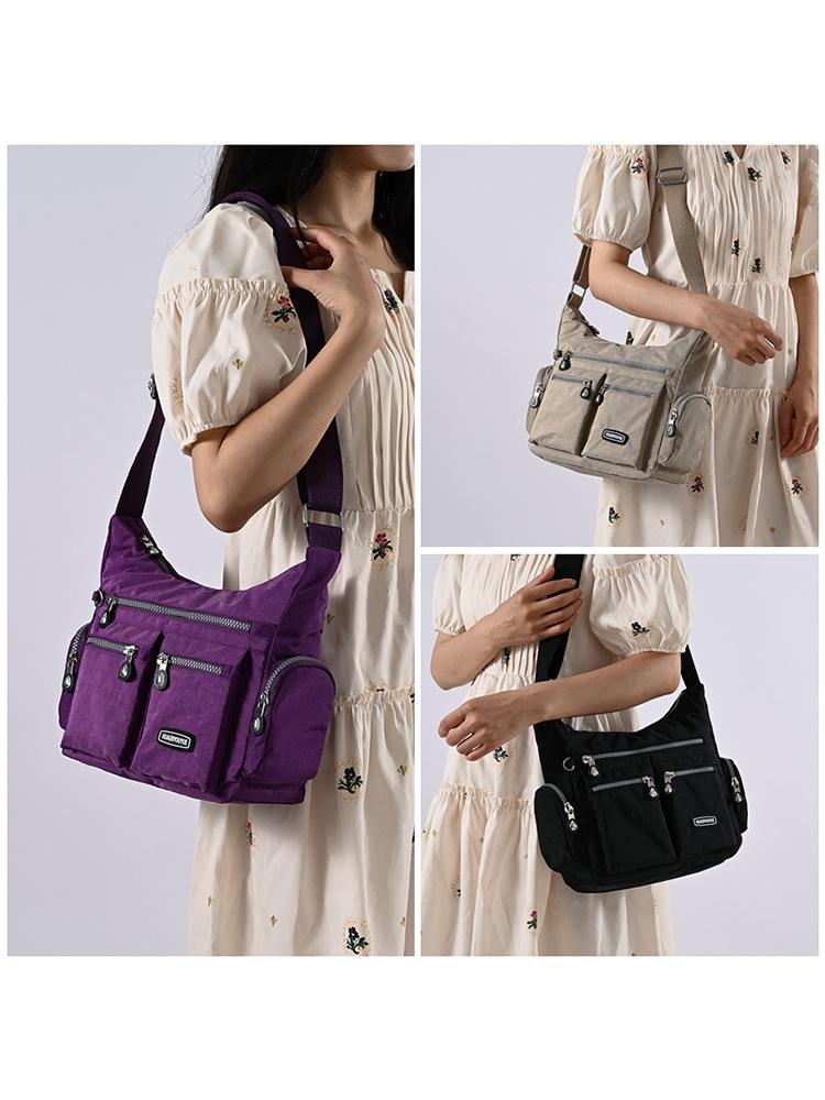 Borsa a tracolla da donna in nylon di grande capacità - Elegante e versatile