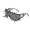 1Pieces Novelty Punk Glasses Rock Large Shield Spike Fashion Weird Club Sunglasses Mountaineering Glasses