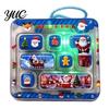 Interactive Plastic Toy Christmas 7-Key Fidget Keyboard Keychain, Light Up Mini Game Toy, Portable Educational Sensory Tool Stress Relief Stocking