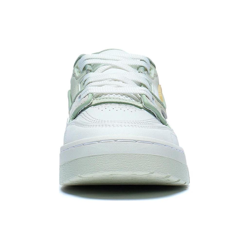 New LiNing 001 BTC Btc Prm Anti Slip Wear Resistant Low Top Skateboard Shoes Women's Pale Greenish White Jade Color AGCT068-2