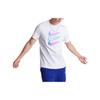 Crew Neck Logo Print Fitted Short Sleeve T-Shirt Men Tops White DZ5173-100