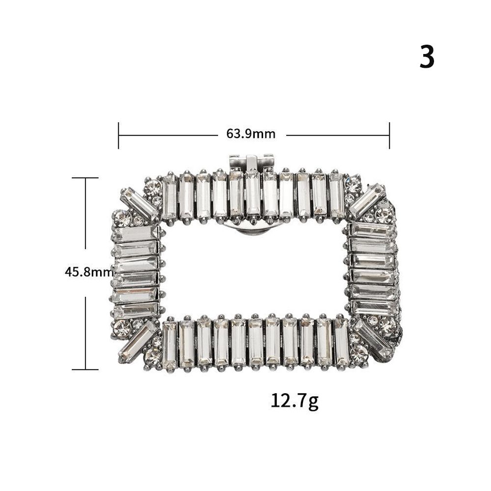Square Clamp Shoe Clip Wedding High Heel Women Bride Shoes Decoration Rhinestone Shiny Decorative Clips Butterfly Charm Buckle