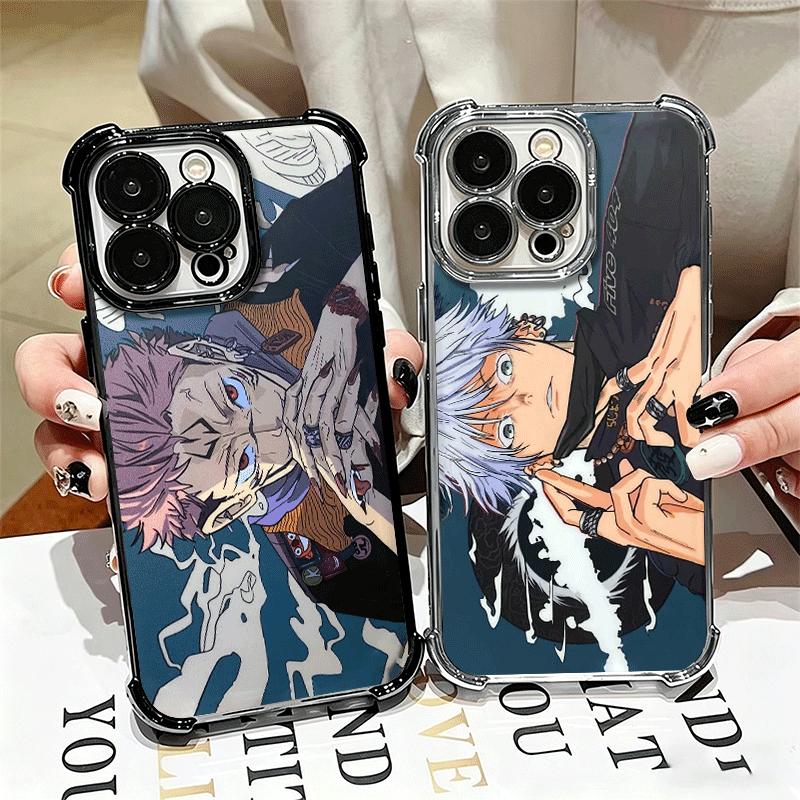Japan Anime JUJUSU KAISENS Soft Phone Case For iPhone 15 16 17 Air 14 Pro Max 16E Plus 13 12 Mini Plating Anti-Fall Fundas