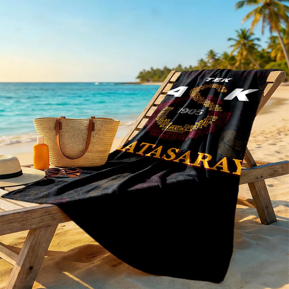 Galatasaray Strandtuch Hohe Saugfähigkeit & Schnelltrocknend Bequem Leicht Geeignet für Sport, Reisen, Schwimmen, Yoga, Badezimmer, Strand Und Pool