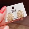 Exquisite 14K vergoldete Zirkonia Feuerwerk Ohrstecker mit 925 Silbernadeln - 2020 Trenddesign