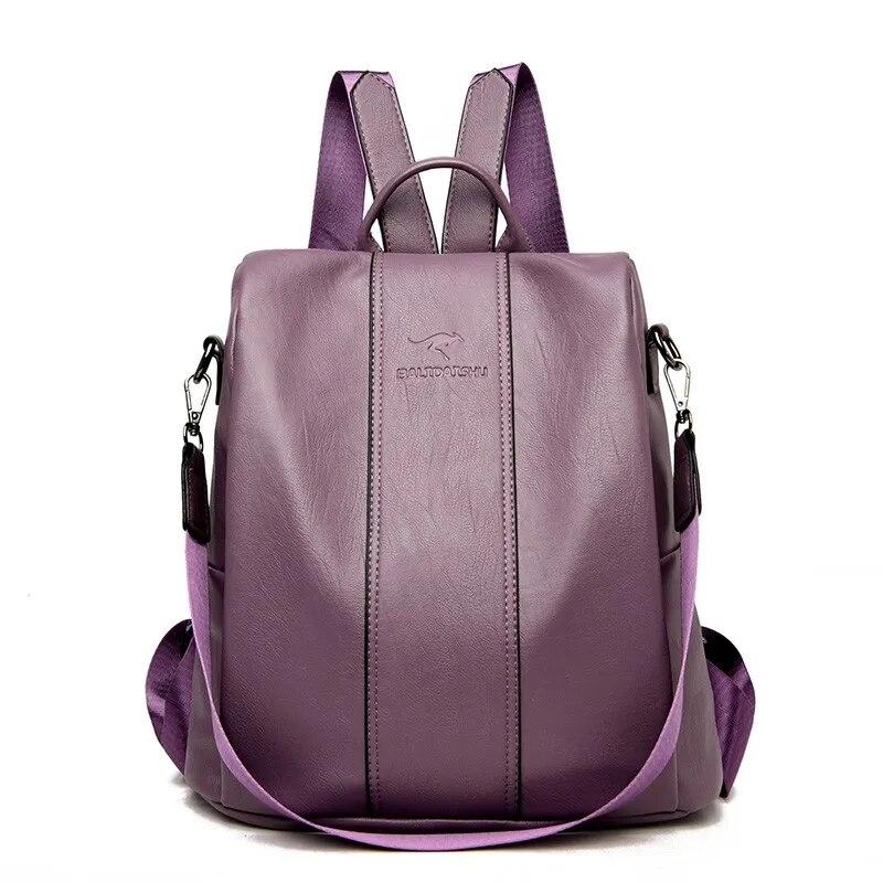 2024 neue Mode Anti Diebstahl Leder Tasche frauen Retro Schulter Tasche Große Kapazität Reise Rucksack