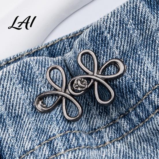 Jeans Waist Tightener Six-Leaf Pants Button Detachable Loose Button Pin Tightening Pins No Sewing Required Buckle Clothing Accessories Easy