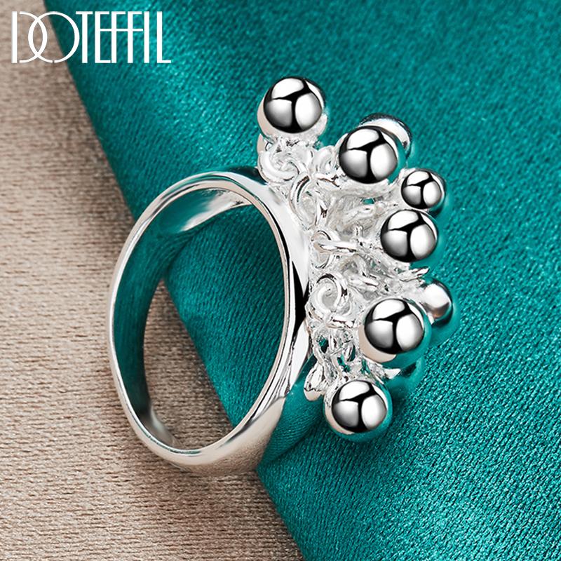 925 Sterlingsølv glatt drueperlering Fasjonable bryllupssmykker