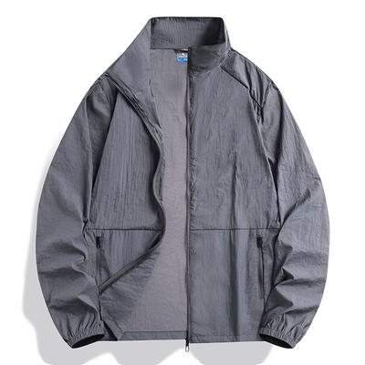 New Summer Men's Stand-up Collar Sun Protection Jacket Outdoor Loose Fishing Protection Against UV