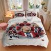 3Pcs Football Stars Action Bedding Sets For All Sizes New 3D Printed Bed Cover Comforter Duvet Cover Pillowcase Bedroom Decoration