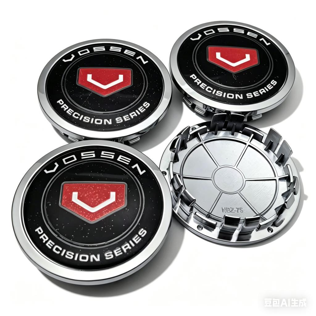 4 Stück Vossen Logo Emblem Auto Radnabendeckel 75MM Clips 65MM Räder Radkappe Vossen Abzeichen Felge Radnabendeckel Staubschutz Auto Zubehör