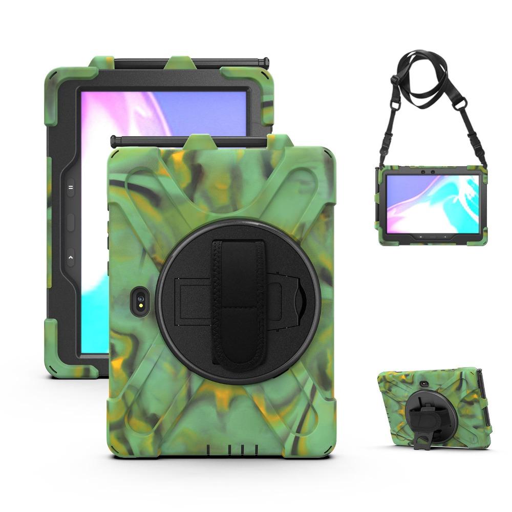 For Samsung Tab Active4 Pro Case T630 T636 Rotating Stand Pencil Slot Rugged Protective Cover