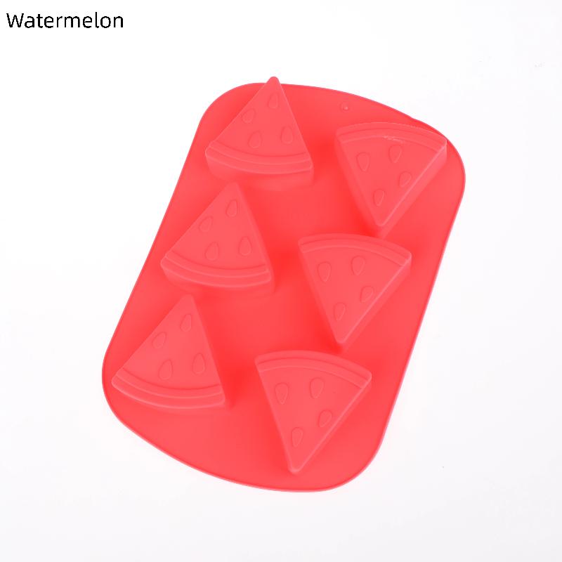 1 шт. Силиконовая форма для 6 конфет/фруктов, форма для шоколада, форма для фруктового льда (арбуз, клубника, лимон, ананас)