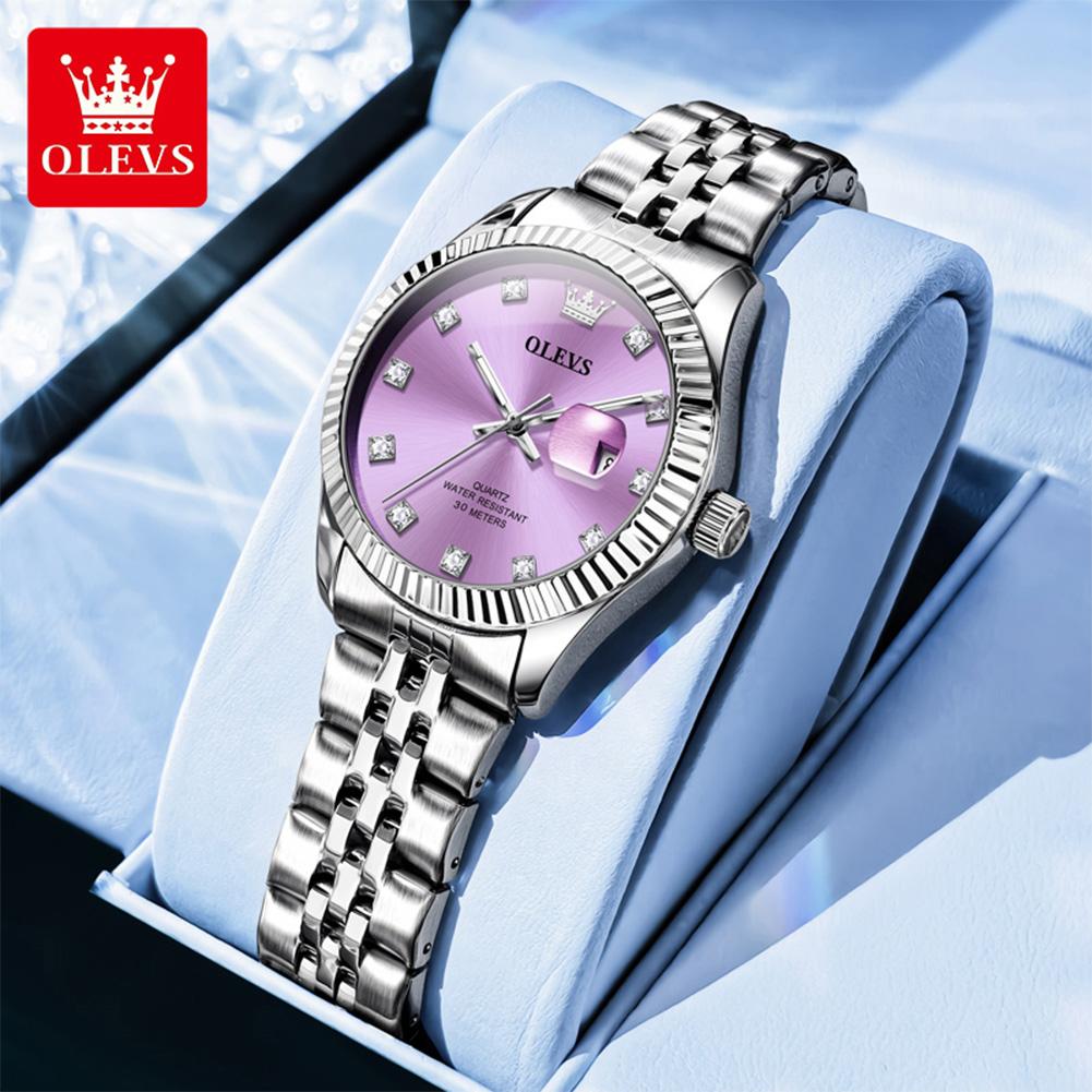 OLEVS Elegant Ladies Watch Luminous Waterproof Date Wristwatch For Woman Quartz Women's Watches