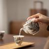 Su's Heritage Ceramic Ink Dragon Tea Set - 1 Pot, 4 Cups