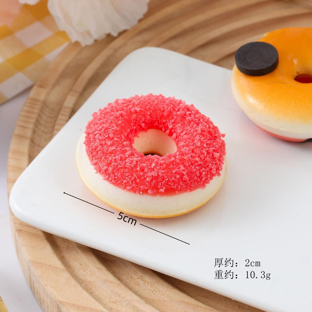 Simulation Colorful 5cm Donuts Bread Fake Cake Fun Ornament Pendant Slow Rebound Fake Food Decor Photography Props 6pc/lot