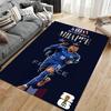 Sports Area Rug, Kylian Mbappe France 10 World Cup 2026 Blue Poster, Fan Cave Decor, Non-Slip Mat