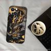 Luxury Dragon Totem Phone Case For iPhone 17,16,15,14,13,12,11,Pro,XS,Max,XR,Plus,E,SE4,Mini Black Soft Cover