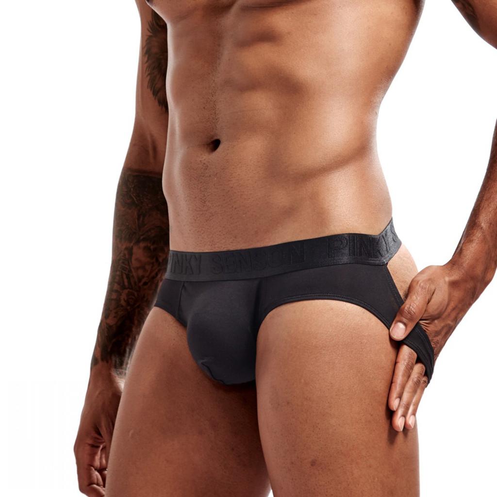 Men's Sexy Underwear Transparent  Shorts Hot Lip Print Underpants