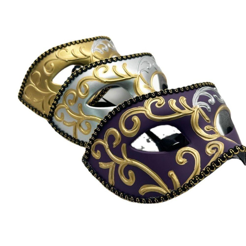 Face Cover Eye Mask Half-face Half Face Mask Personality Venetian Mask Gentleman