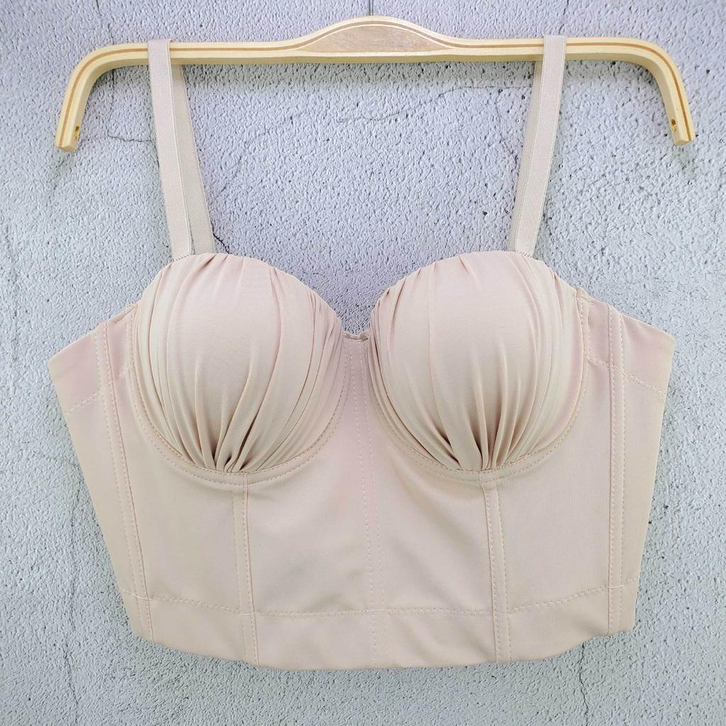 Classic Women Black White Dot Tube Top Corset Bustier Girl Sexy Push Up Vest Bralet Lady Bra Cropped Tops Club Party Lingerie