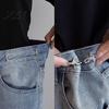 Creative Fashion Accessory 1 Pair Pant Waist Tighteners, Metal Butterfly Star Decorative Jeans Button Bag Buckle Pins, Adjustable No-Sew Pants
